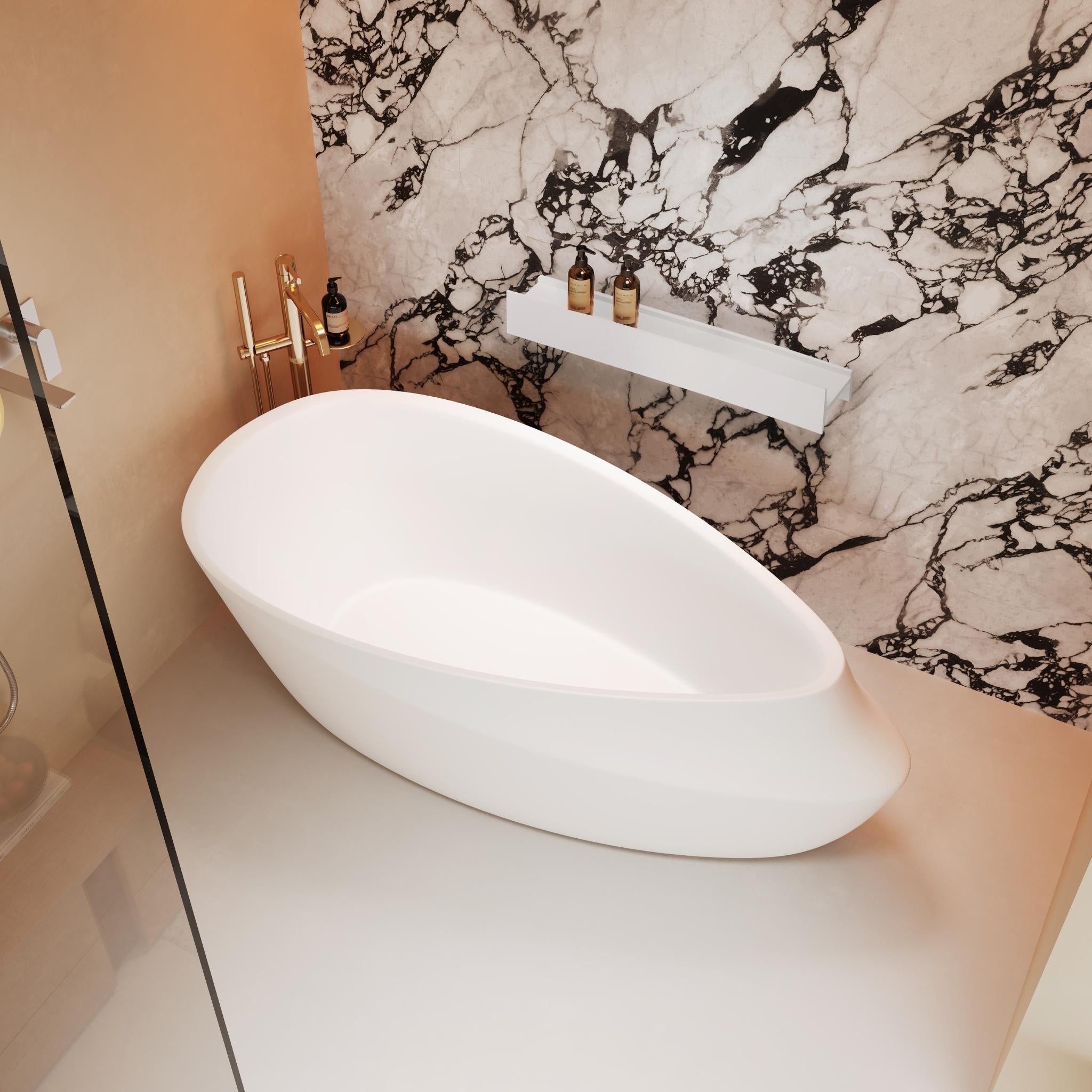 BELBAGNO H COLLECTION SHELF MATTE WHITE (AVAILABLE IN MULTIPLE SIZE)