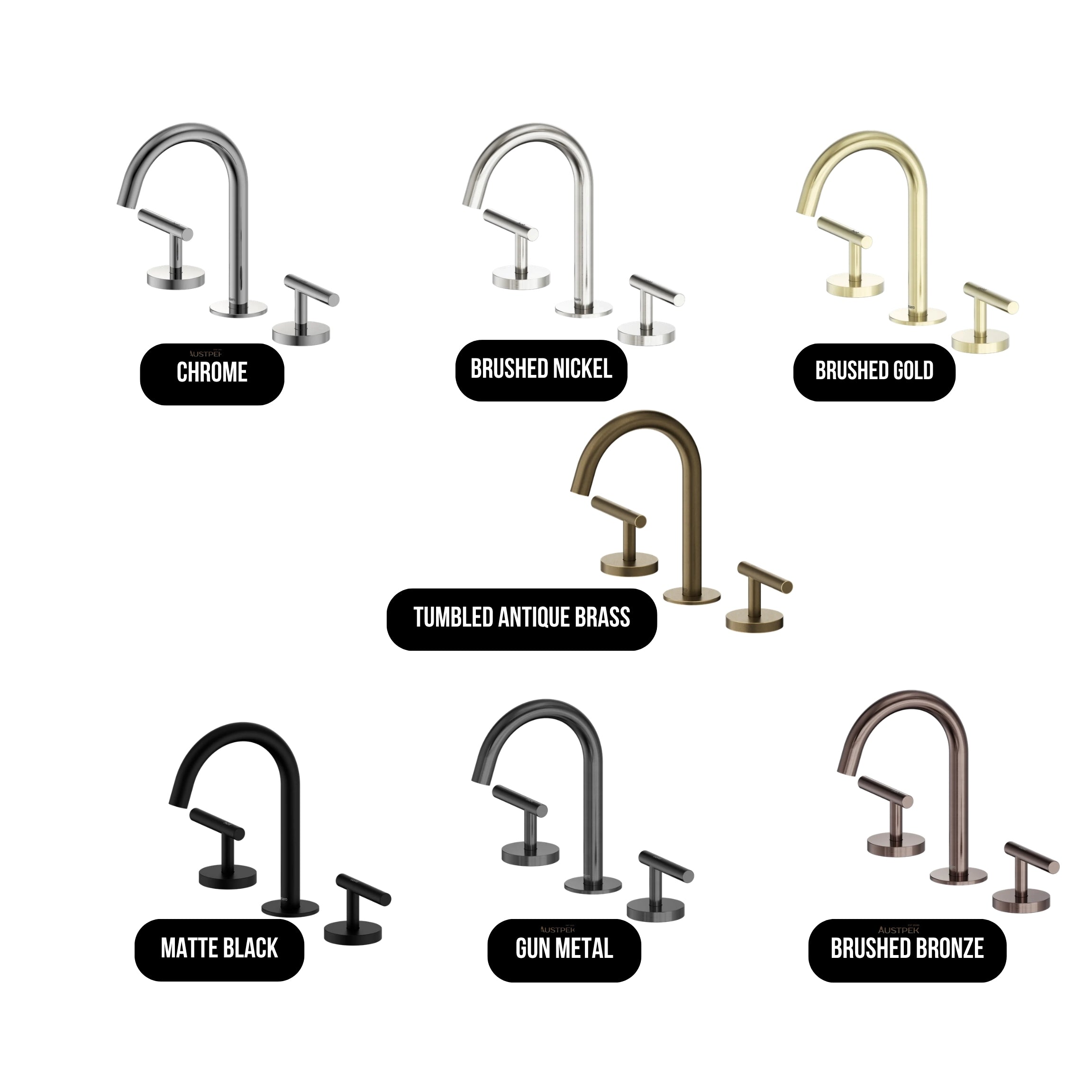 NERO MECCA LEVER BASIN SET ARC SPOUT CHROME