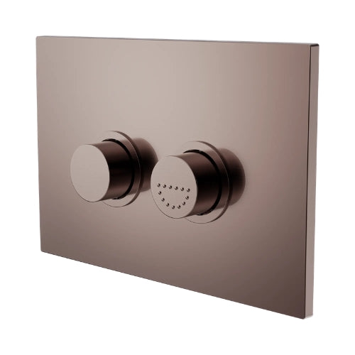 NERO MECCA CARE RAISED DISABLED CARE PNEUMATIC FLUSH BUTTONS PLATE DDA ACCESSIBLE TOILET COMPLIANT 245MM BRUSHED BRONZE