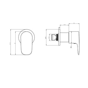 LINSOL CURVA WALL TOP ASSEMBLIES 87MM GUN METAL