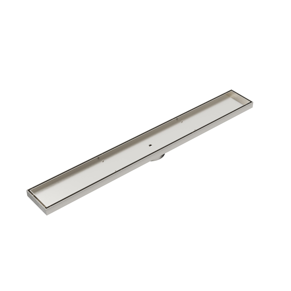 LINSOL EZYFLOW TILE INSERT DN64 LINEAR WASTE 800MM BRUSHED NICKEL