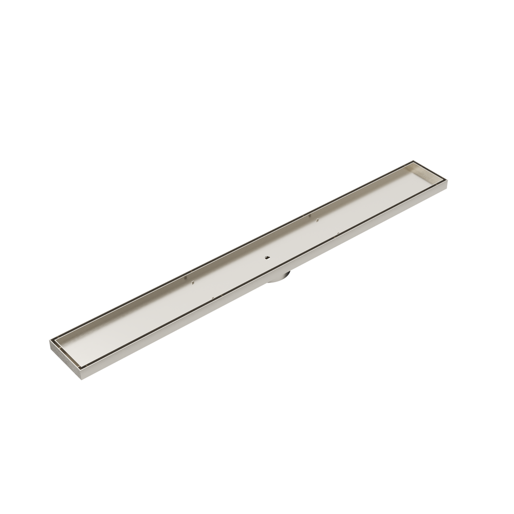 LINSOL EZYFLOW TILE INSERT DN64 LINEAR WASTE 900MM BRUSHED NICKEL