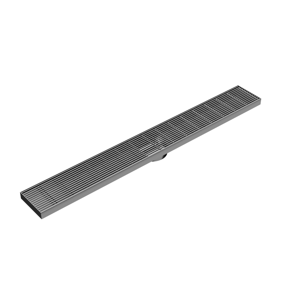 LINSOL EZYFLOW HEELGUARD DN64 LINEAR WASTE 800MM GUN METAL