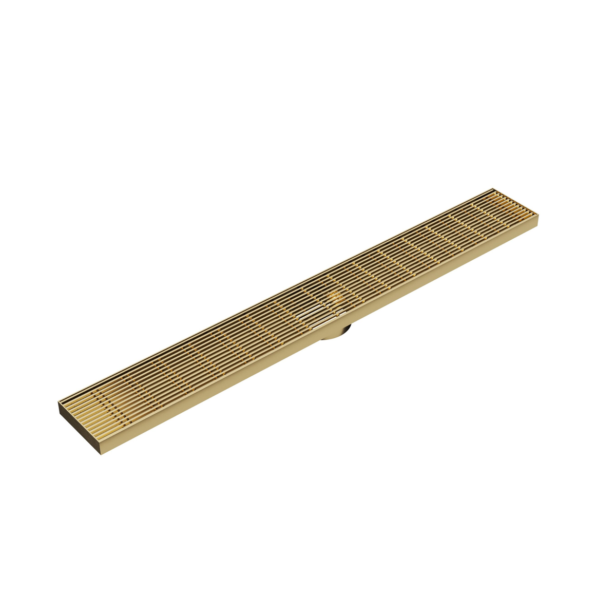 LINSOL EZYFLOW HEELGUARD DN64 LINEAR WASTE 800MM BRUSHED BRASS