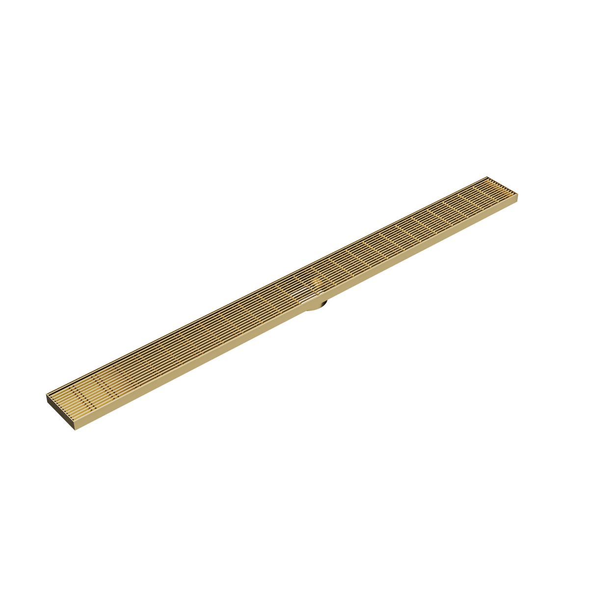 LINSOL EZYFLOW HEELGUARD DN64 LINEAR WASTE 1200MM BRUSHED BRASS