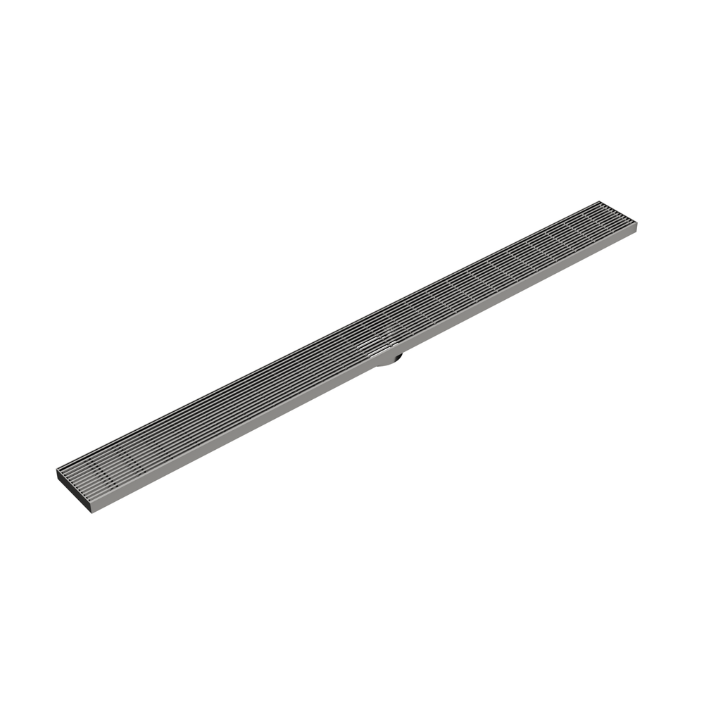 LINSOL EZYFLOW HEELGUARD DN64 LINEAR WASTE 1200MM GUN METAL