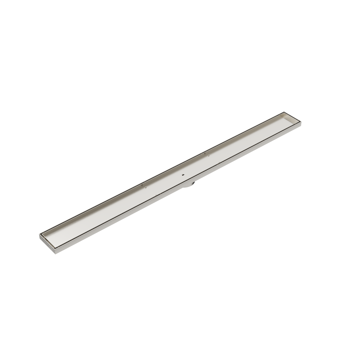 LINSOL EZYFLOW TILE INSERT DN64 LINEAR WASTE 1200MM BRUSHED NICKEL