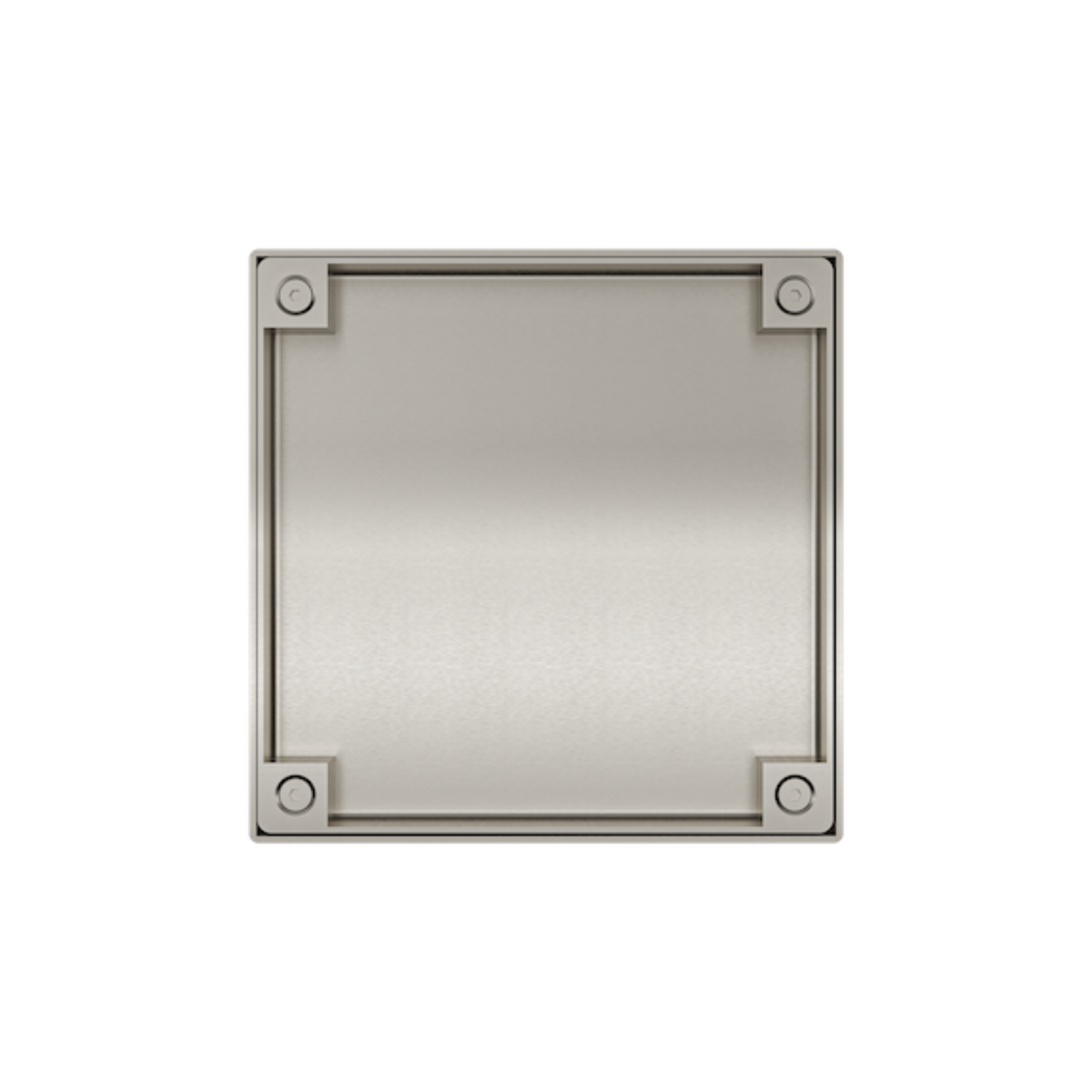 LINSOL EZYFLOW TILE INSERT DN94 SQUARE CLEAN OUT 130MM BRUSHED NICKEL