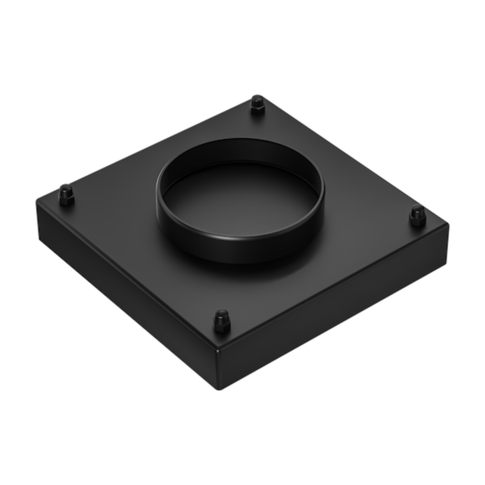 LINSOL EZYFLOW TILE INSERT DN94 SQUARE CLEAN OUT 130MM MATTE BLACK