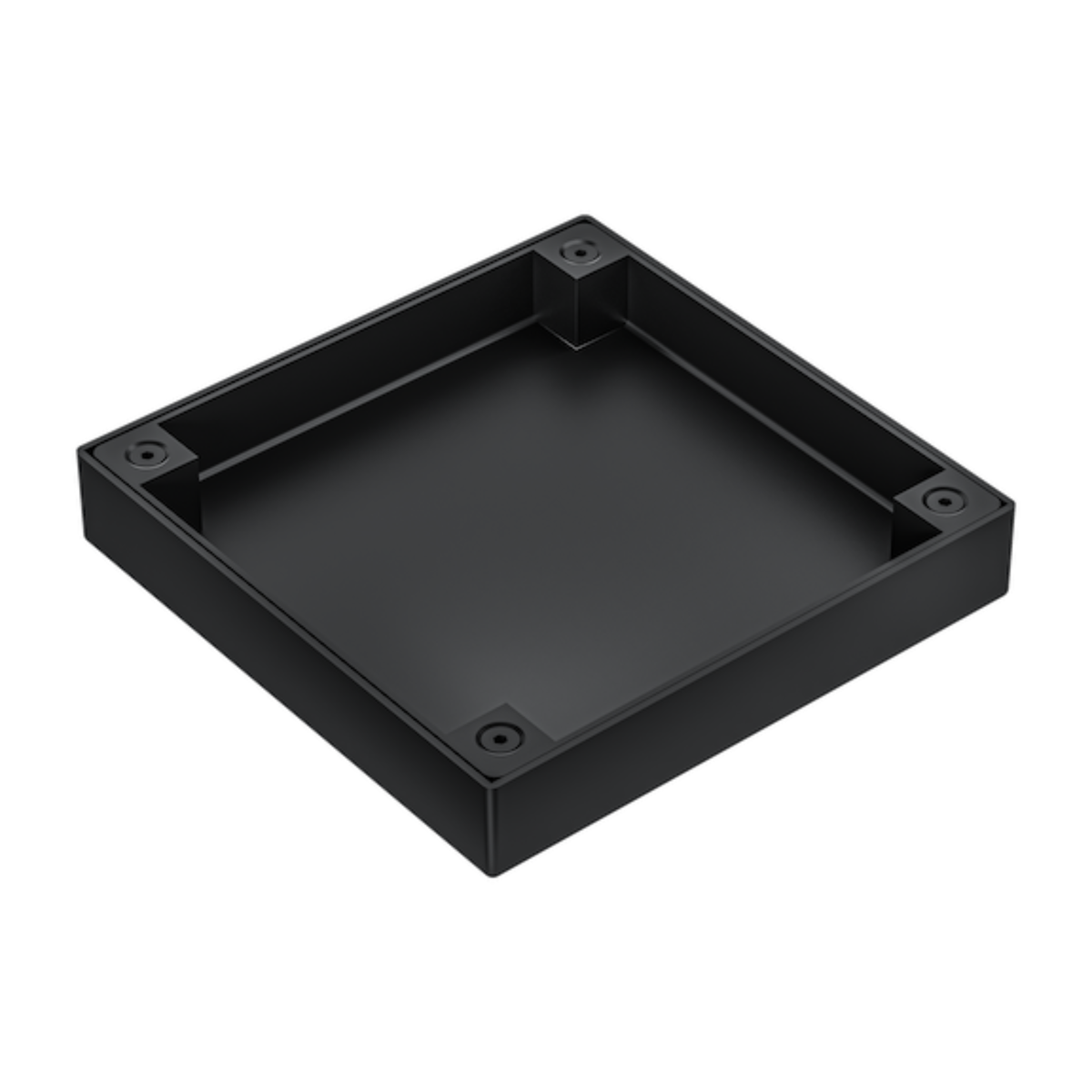 LINSOL EZYFLOW TILE INSERT DN94 SQUARE CLEAN OUT 130MM MATTE BLACK