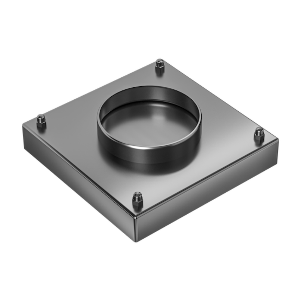 LINSOL EZYFLOW TILE INSERT DN94 SQUARE CLEAN OUT 130MM GUN METAL