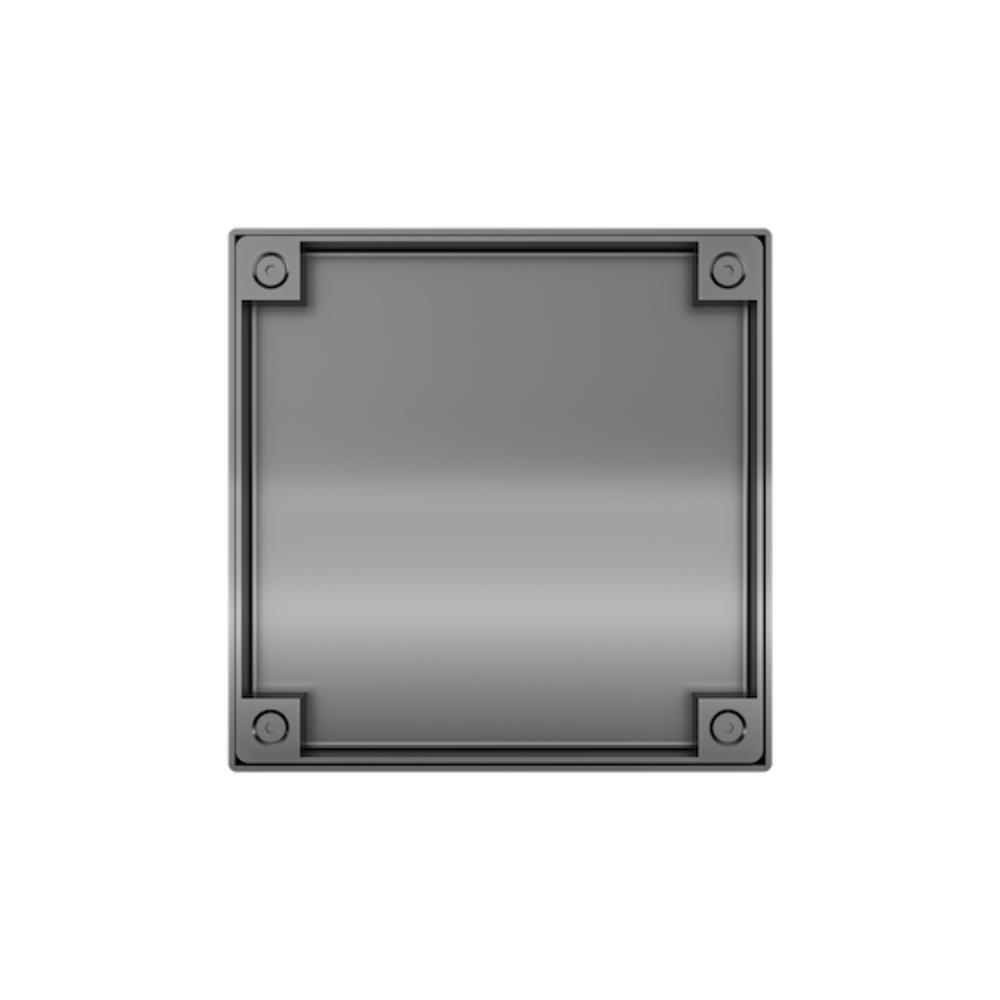 LINSOL EZYFLOW TILE INSERT DN94 SQUARE CLEAN OUT 130MM GUN METAL
