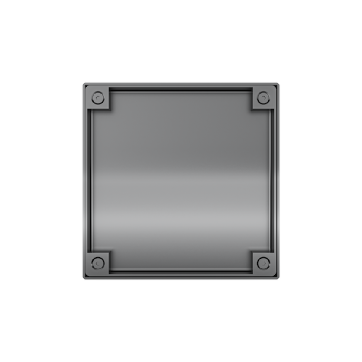 LINSOL EZYFLOW TILE INSERT DN94 SQUARE CLEAN OUT 130MM GUN METAL