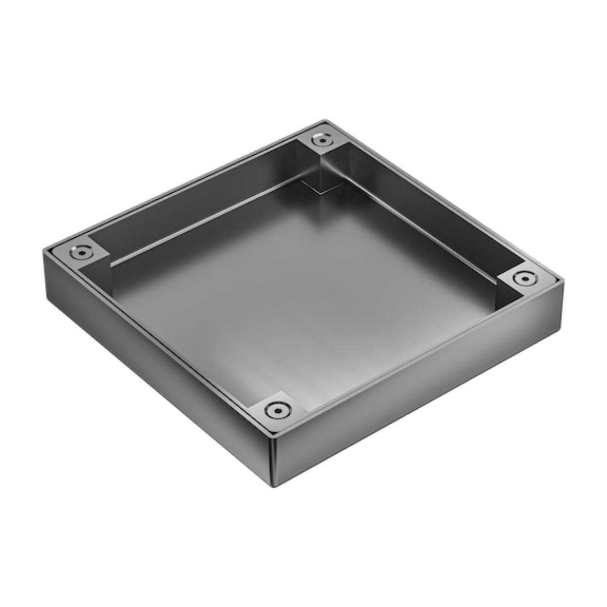 LINSOL EZYFLOW TILE INSERT DN94 SQUARE CLEAN OUT 130MM GUN METAL