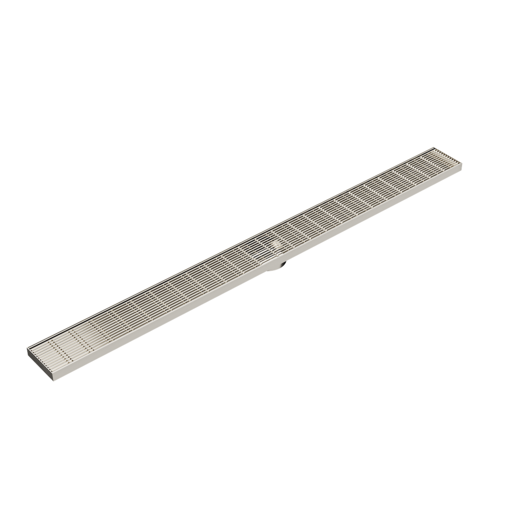 LINSOL EZYFLOW DN89 HEELGUARD LINEAR WASTE 1500MM BRUSHED NICKEL
