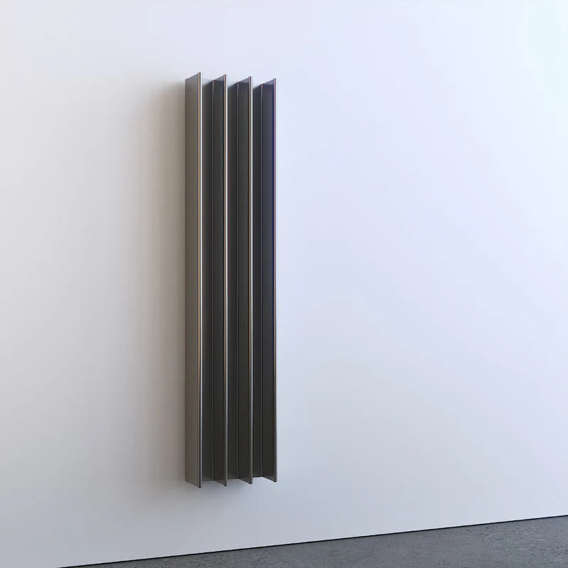 ESKIMO GORDON VERTICAL SINGLE HEATED TOWEL RAIL GUNMETAL 208MM