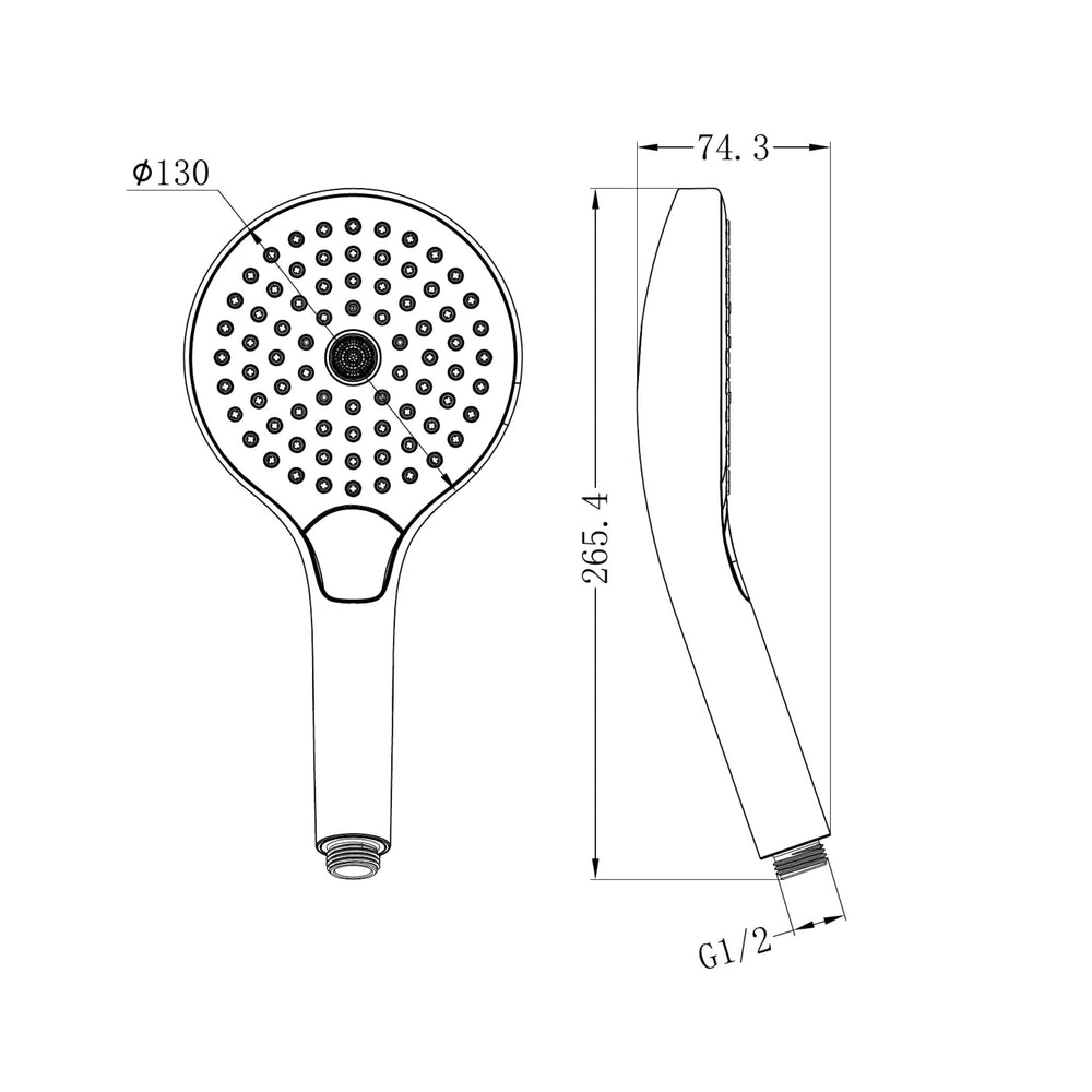 NERO AIR HAND SHOWER II 130MM GRAPHITE