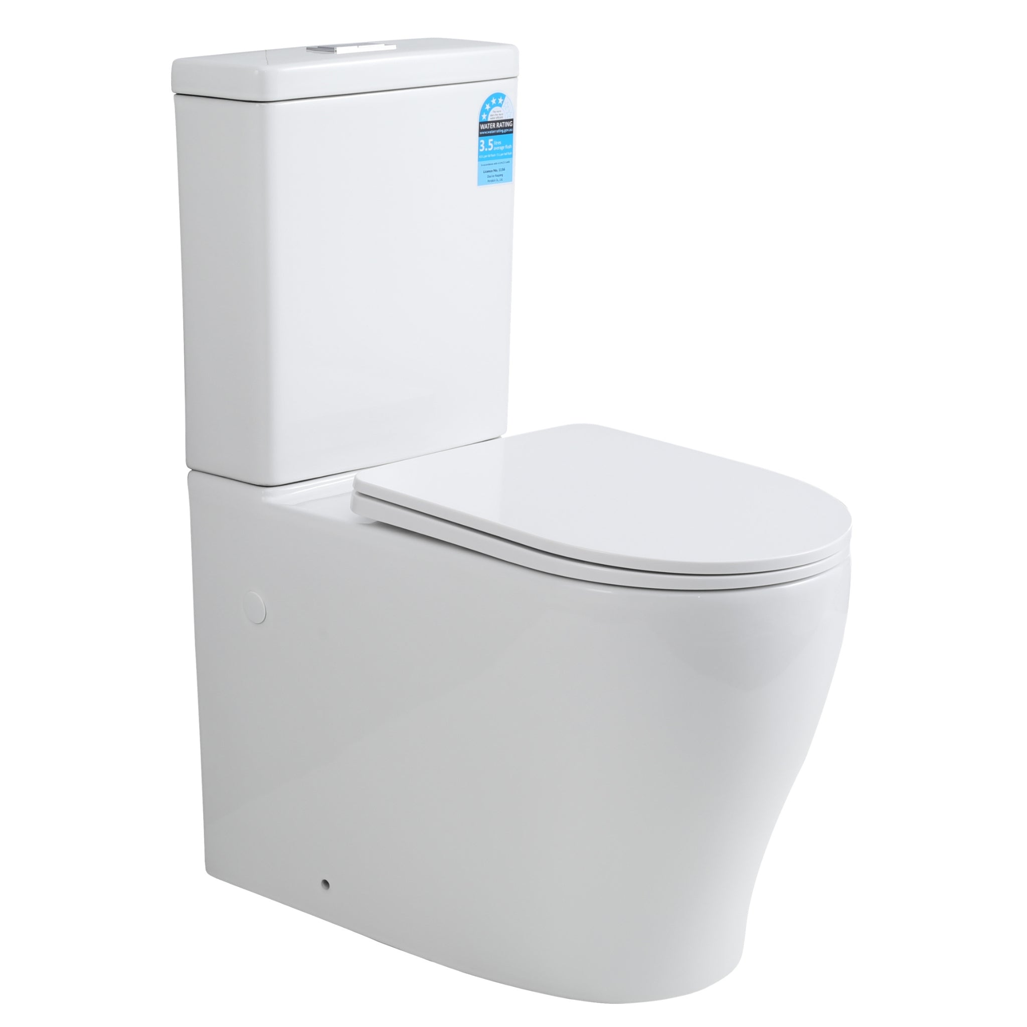 POSEIDON ZEUS RIMLESS AND TORNADO FLUSH BACK TO WALL TOILET SUITE GLOSS WHITE