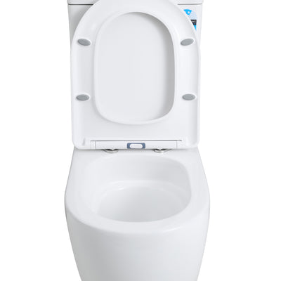 POSEIDON ZEUS RIMLESS AND TORNADO FLUSH BACK TO WALL TOILET SUITE GLOSS WHITE