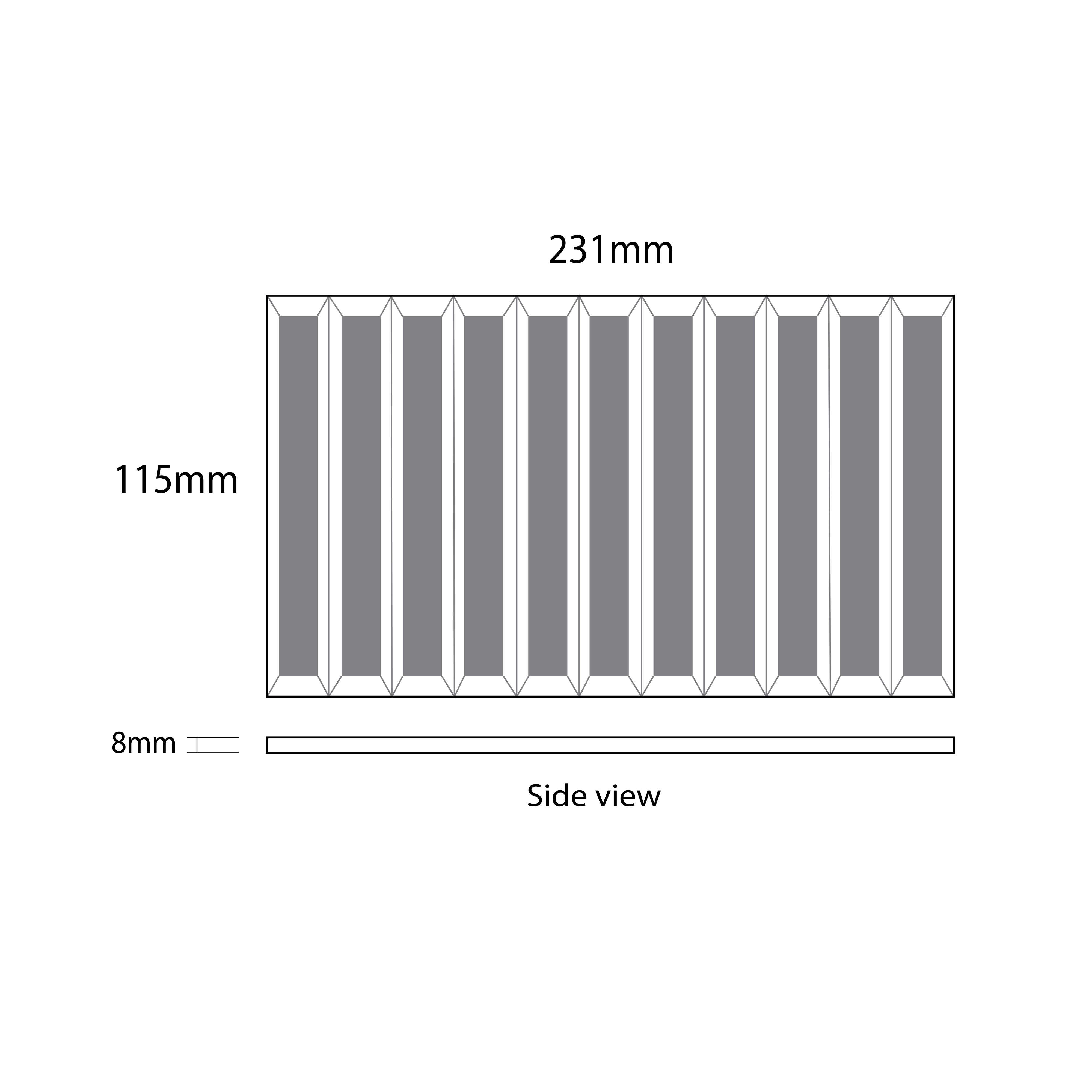 DUNE CERAMICA KIT-KAT WATER GLOSS 115X231MM MOSAIC TILE (PER BOX)