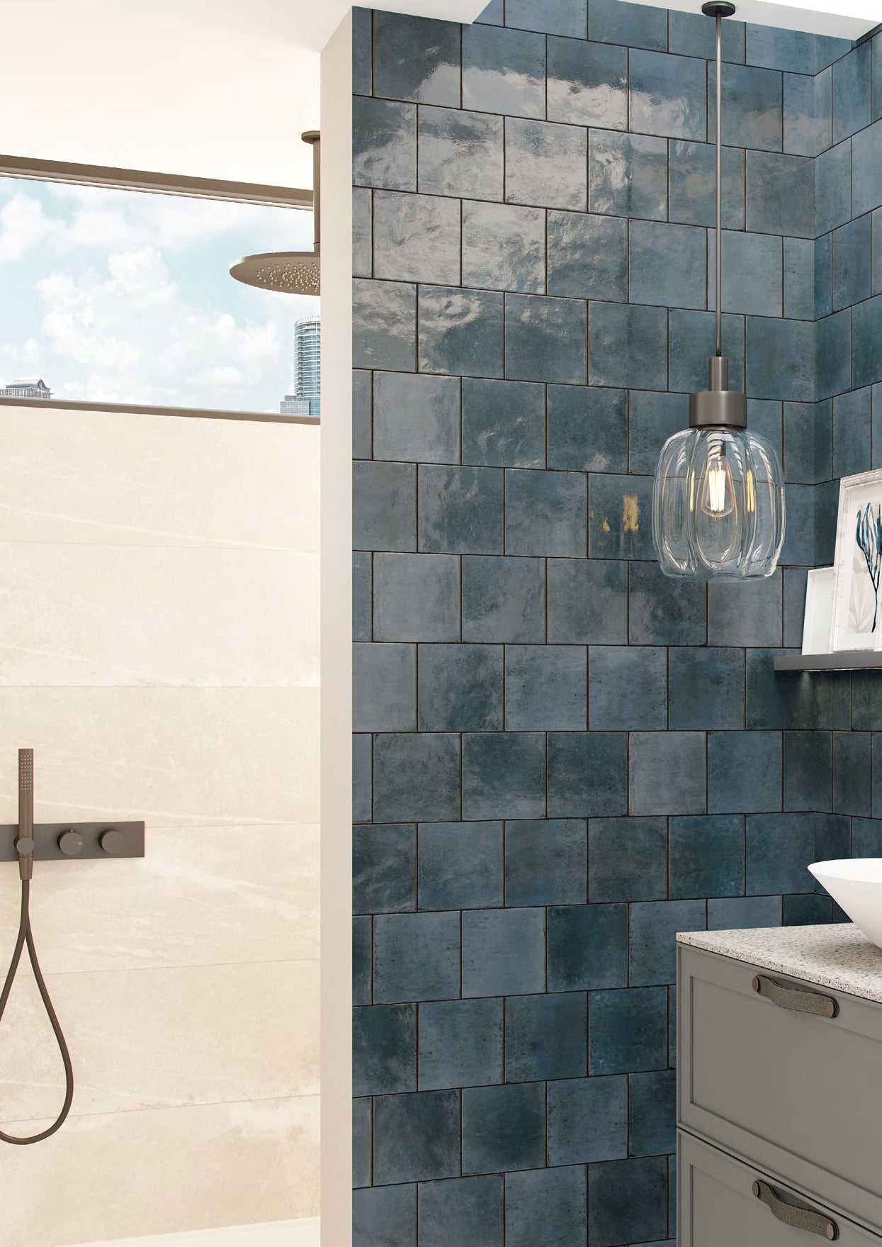 DUNE CERAMICA AGADIR LAGO ULTRA GLOSS 147X147MM SQUARE TILE (PER BOX)