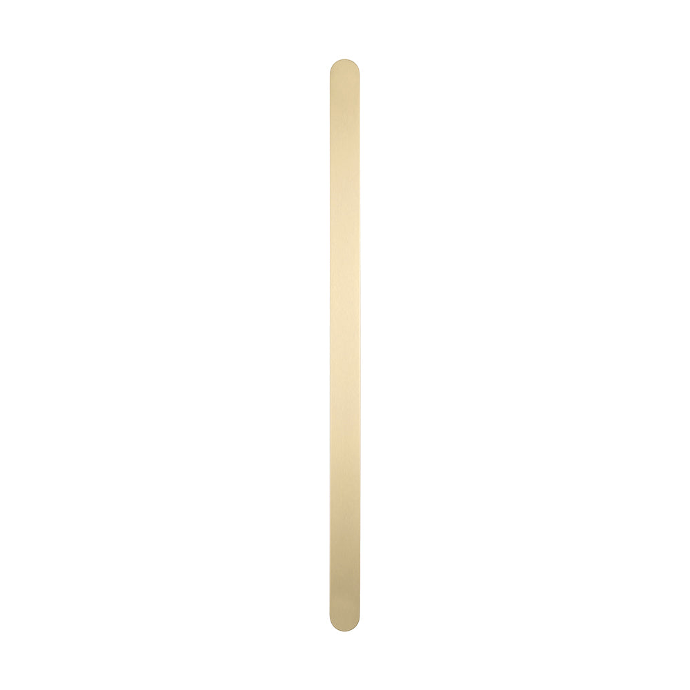 RADIANT HEATING VERTICAL FLAT BAR HEATED SINGLE TOWEL RAIL LIGHT GOLD 930MM