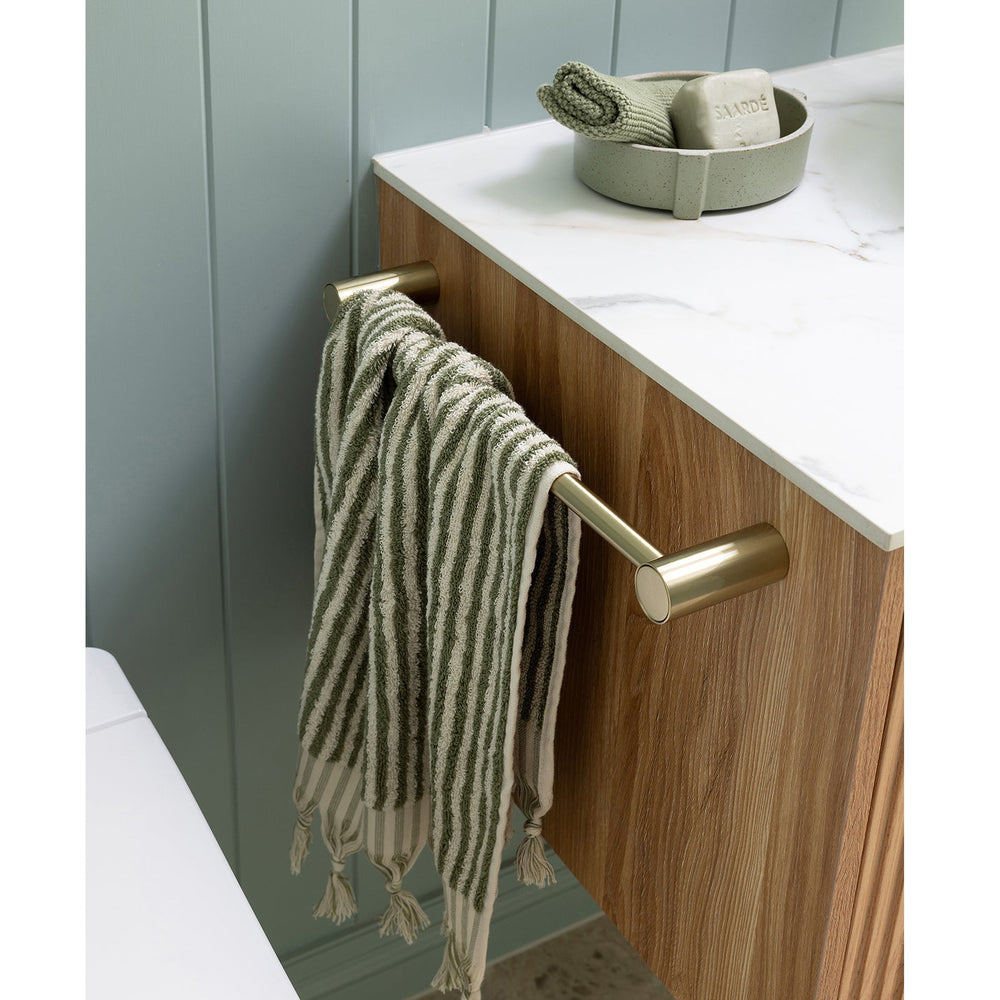 PHOENIX VIVID SLIMLINE NON-HEATED HAND TOWEL RAIL BRUSHED GOLD 350MM