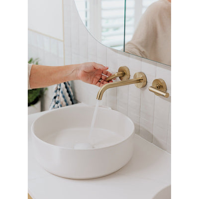 PHOENIX VIVID SLIMLINE LEAD FREE PLUS LEVER WALL TOP ASSEMBLIES BRUSHED GOLD