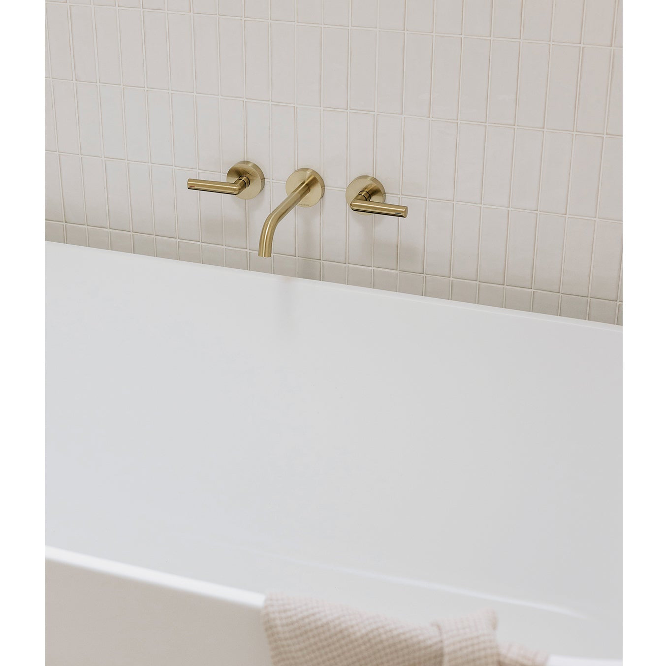PHOENIX VIVID SLIMLINE LEAD FREE PLUS LEVER WALL TOP ASSEMBLIES EXTENDED SPINDLES BRUSHED GOLD