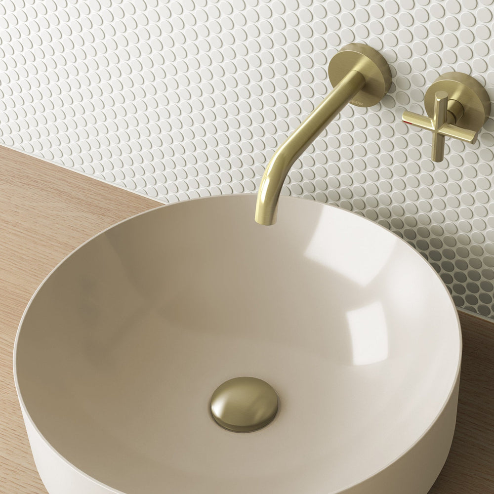 PHOENIX DOME POP-UP UNIVERSAL WASTE BRUSHED GOLD 40MM
