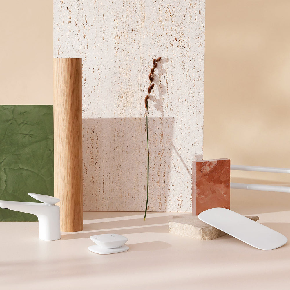 PHOENIX NUAGE SHOWER SHELVES MATTE WHITE 100MM