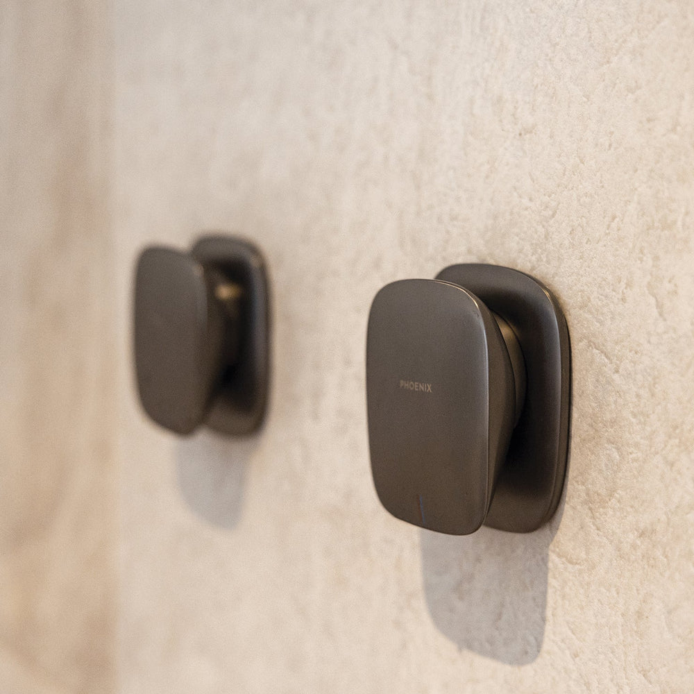 PHOENIX NUAGE SHOWER WALL MIXER BRUSHED CARBON