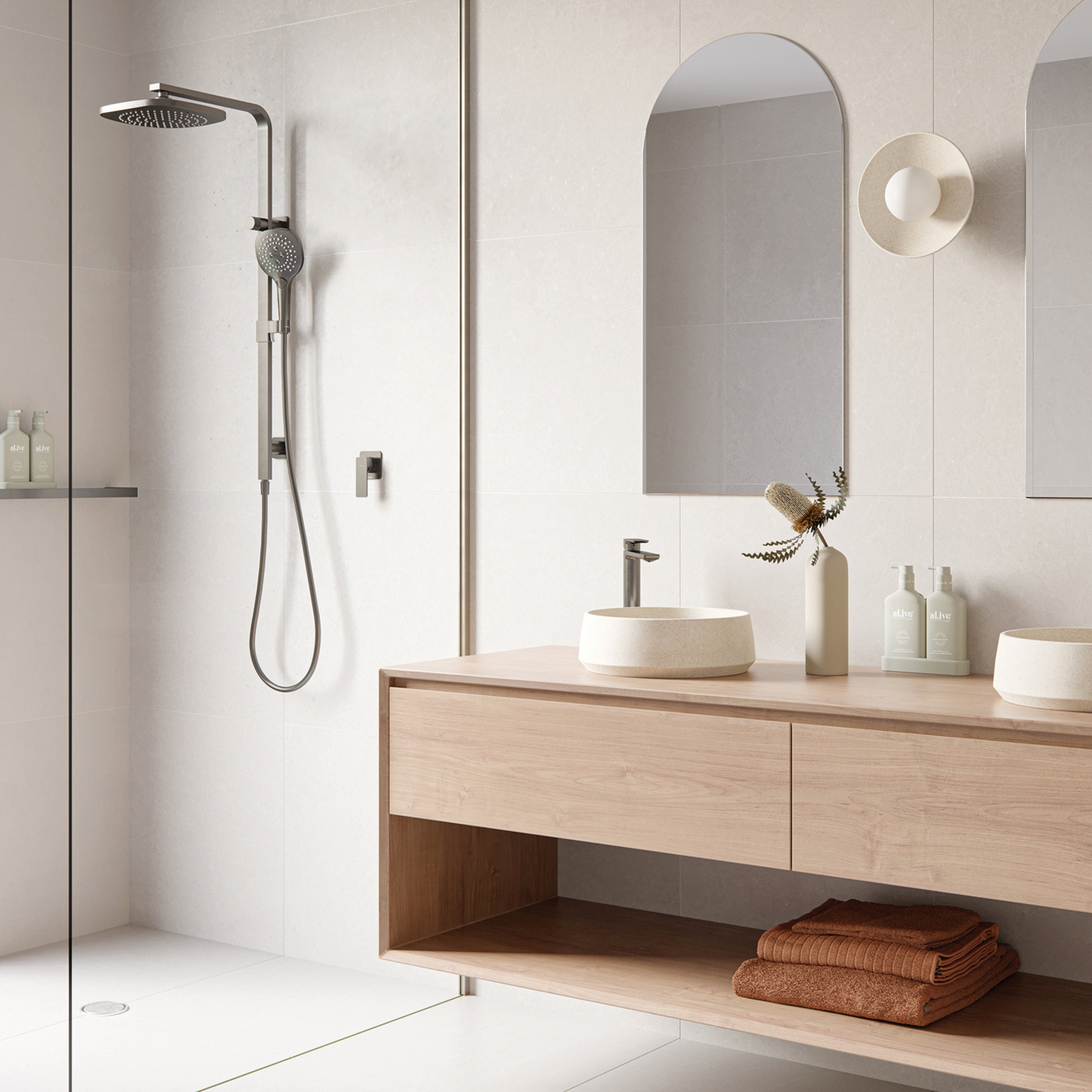 PHOENIX GLOSS MKII SWITCHMIX SHOWER / WALL MIXER MATTE BLACK