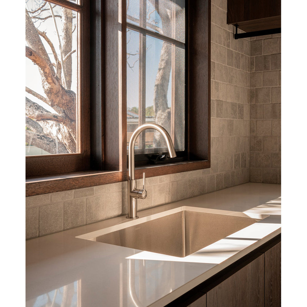 PHOENIX VASK LEAD FREE SINK MIXER 361MM BRUSHED NICKEL