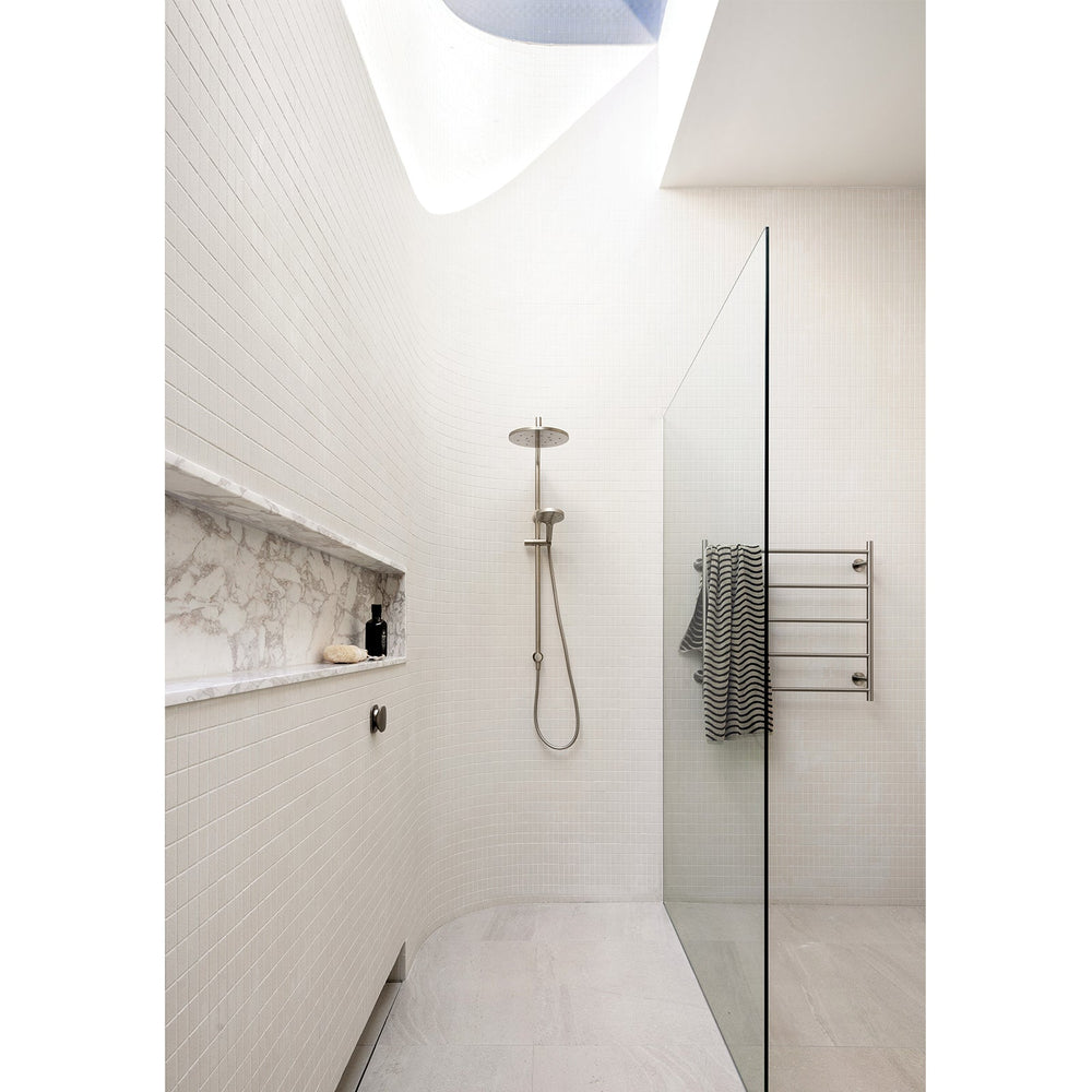 PHOENIX RADII 5-BARS ROUND HEATED TOWEL LADDER BRUSHED NICKEL 750MM