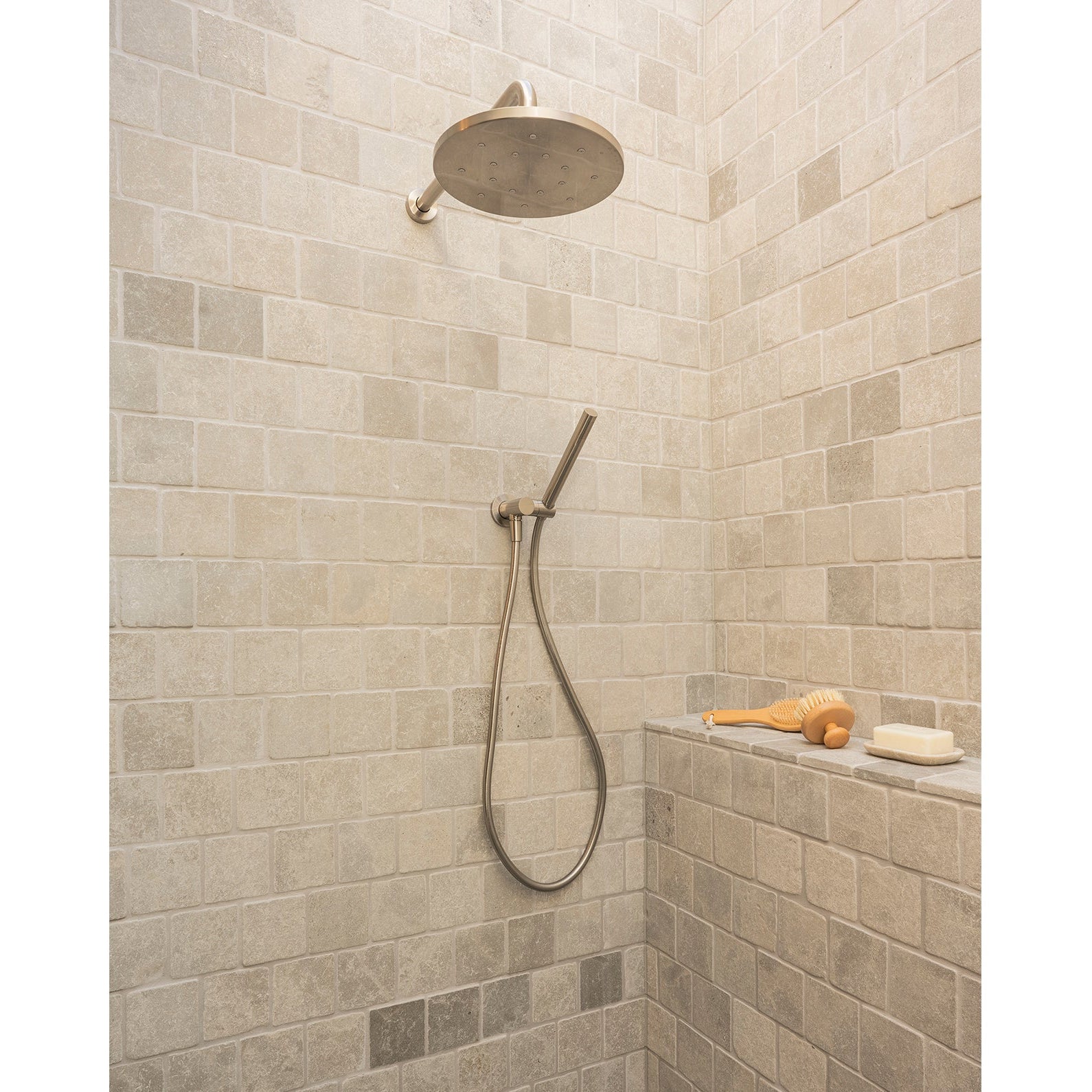 PHOENIX VIVID SHOWER ARM ROUND 400MM BRUSHED NICKEL