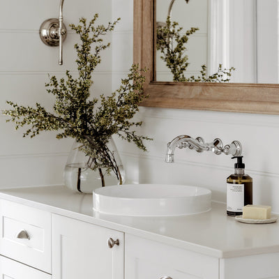 PHOENIX NOSTALGIA LEAD FREE WALL BASIN / BATH OUTLET 180MM SHEPHERD CROOK CHROME