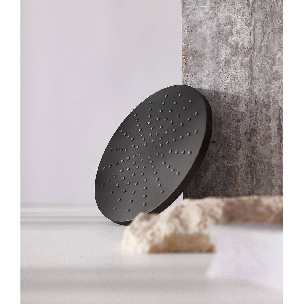 PHOENIX VIVID SHOWER ROSE ROUND 230MM MATTE BLACK