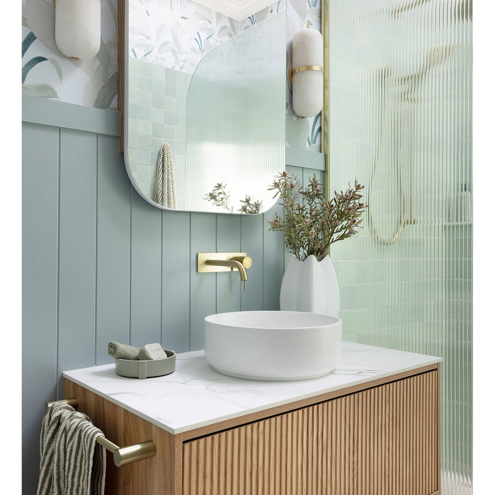 PHOENIX VIVID SLIMLINE NON-HEATED HAND TOWEL RAIL BRUSHED GOLD 350MM