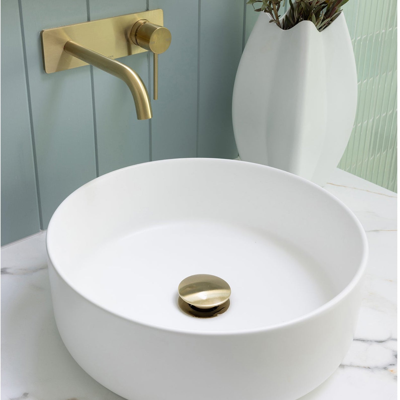 PHOENIX DOME POP-UP UNIVERSAL WASTE BRUSHED GOLD 40MM