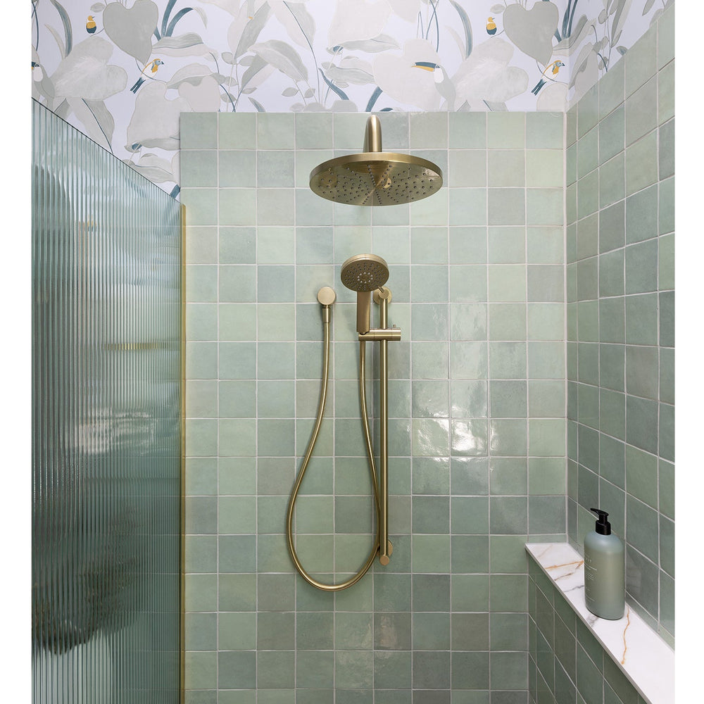 PHOENIX VIVID SHOWER ROSE ROUND 230MM BRUSHED GOLD