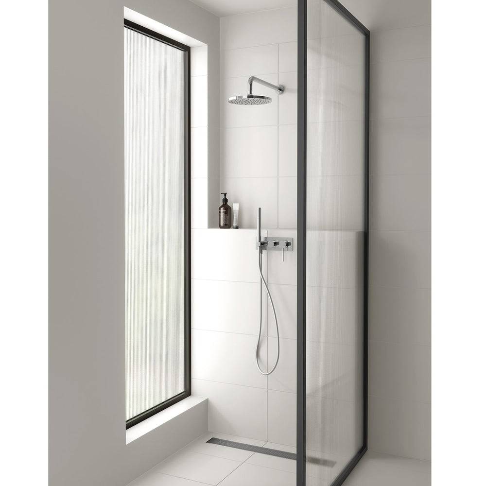 PHOENIX FLAT STAINLESS STEEL 65MM CHANNEL DRAIN HG 75MM OUTLET 600MM, 750MM, 900MM AND 1200MM