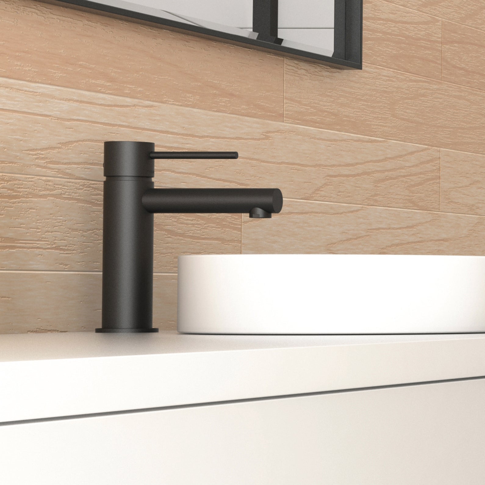 PHOENIX VIVID SLIMLINE LEAD FREE BASIN MIXER 166MM MATTE BLACK