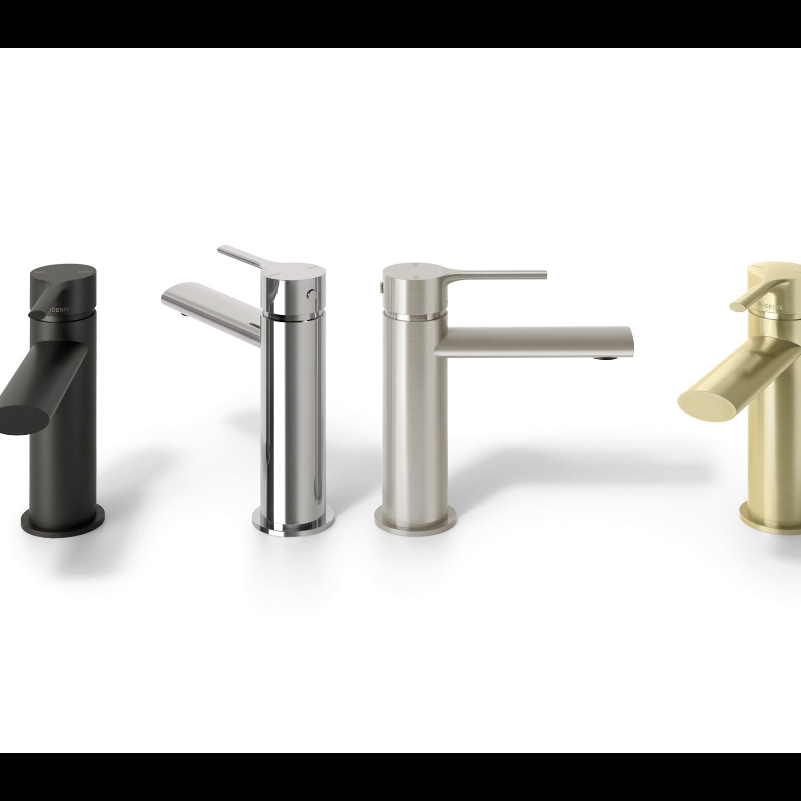 PHOENIX VIVID SLIMLINE LEAD FREE BASIN MIXER MATTE BLACK