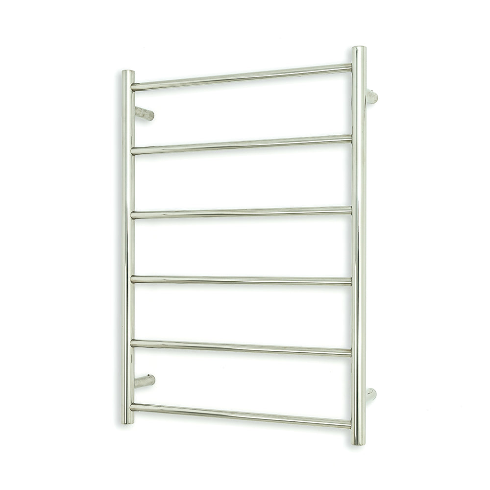 RADIANT HEATING 6-BARS ROUND NON-HEATED TOWEL RAIL CHROME 600MM