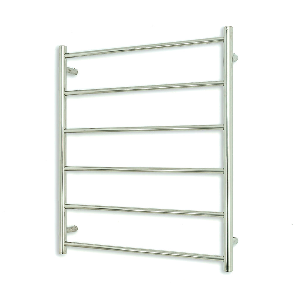 RADIANT HEATING 6-BARS ROUND NON-HEATED TOWEL RAIL CHROME 700MM