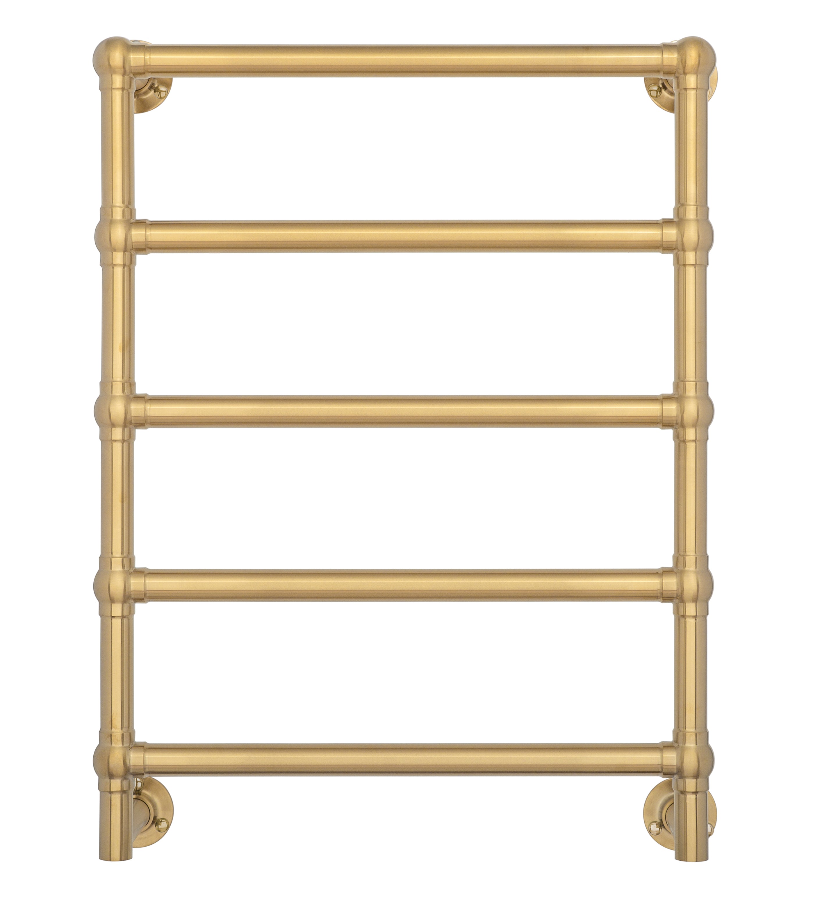 TURNER HASTINGS MAYER LIQUID-FILLED HEATED TOWEL RAIL BRUSHED BRASS 600MM