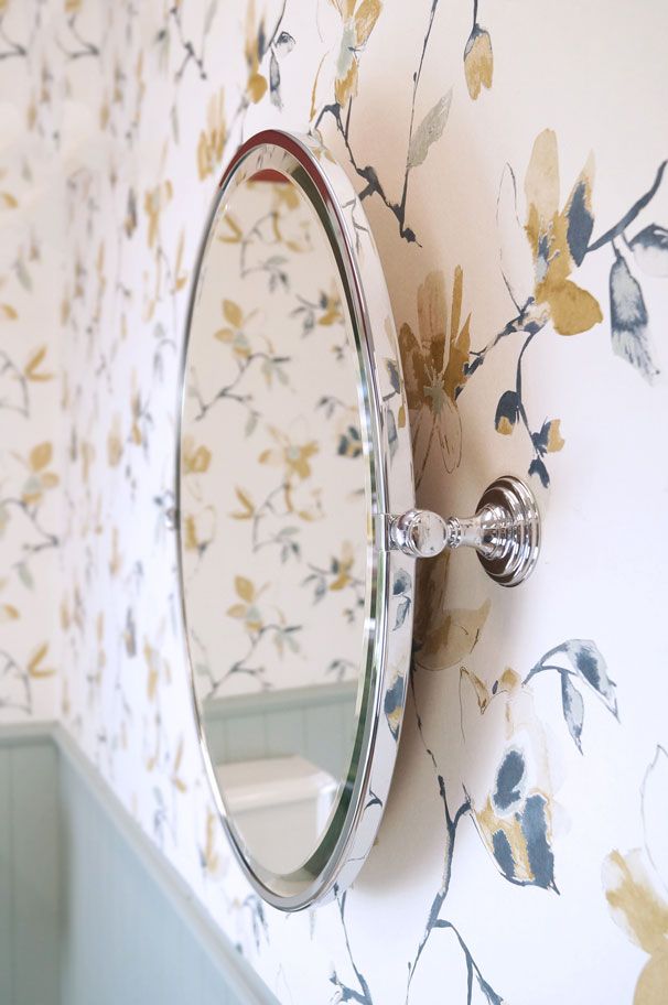 TURNER HASTINGS MAYER FRAMED PIVOT OVAL MIRROR CHROME 538X620MM