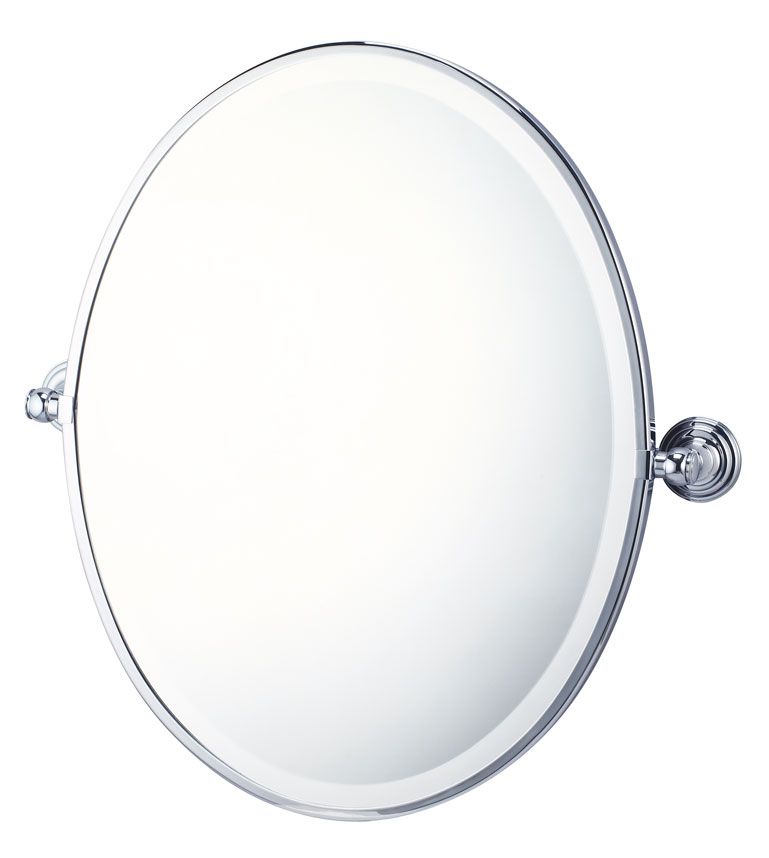 TURNER HASTINGS MAYER FRAMED PIVOT OVAL MIRROR CHROME 538X620MM