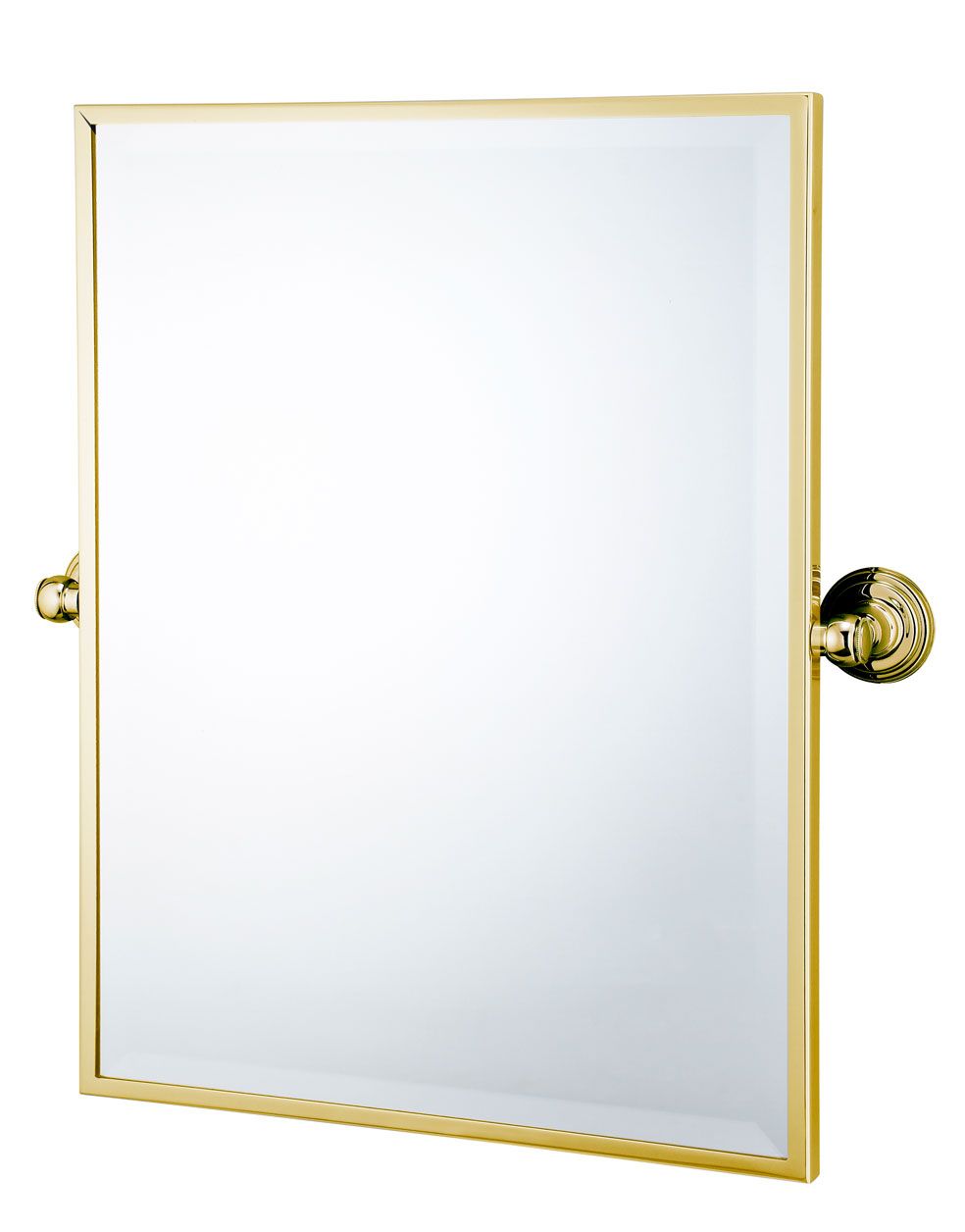 TURNER HASTINGS MAYER FRAMED PIVOT RECTANGULAR MIRROR BRUSHED BRASS 495X610MM